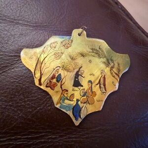 Sold - Hand-Painted Persian Miniature on Mother of Pearl